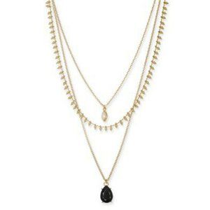 New Inc Stone & Imitation Pearl Pendant Necklace